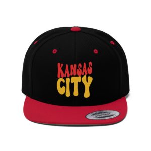 Unisex Flat Bill Hat, Hippie Kansas City
