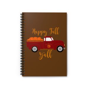 Happy Fall Y'all, Spiral Notebook - Ruled Line