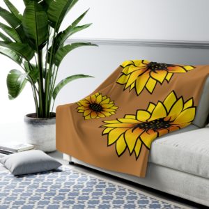 Sunflower Sherpa Fleece Blanket