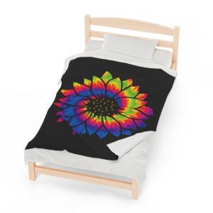 Tie Dye Sunflower, Plush Blanket