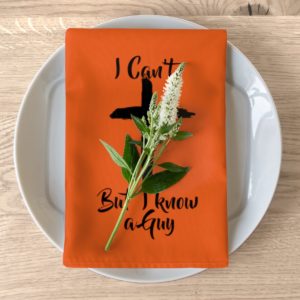 Set of Four Christian Cross, Napkins